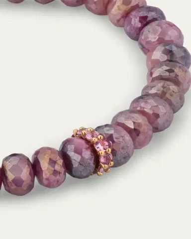 Sydney Evan Pink Sapphire Rondelle Bead Bracelet | Thumbnail 3 Sydney Evan Pink Sapphire Rondelle Bead Bracelet | Thumbnail 3