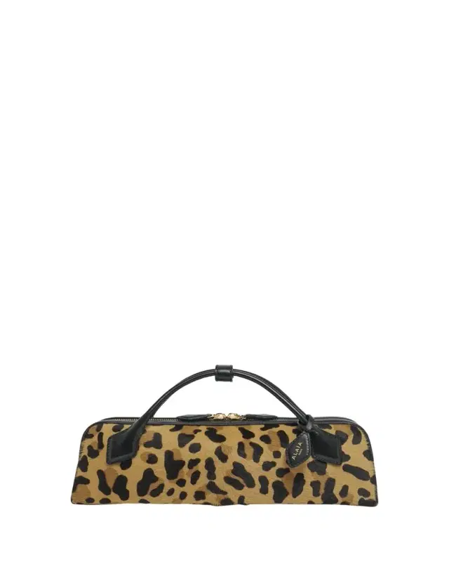 Le Teckel Clutch Bag in Leopard Calf Hair Le Teckel Clutch Bag in Leopard Calf Hair