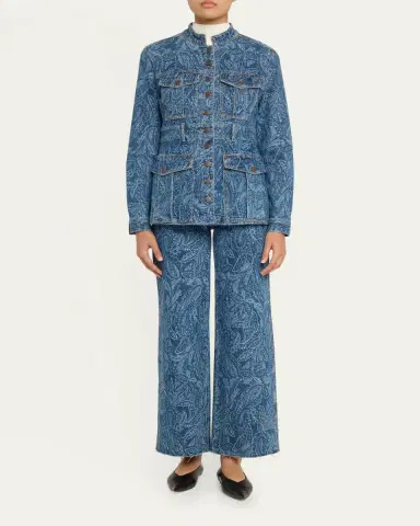 Veronica Beard Taylor High-Rise Wide-Leg Jeans | Thumbnail 2 Veronica Beard Taylor High-Rise Wide-Leg Jeans | Thumbnail 2