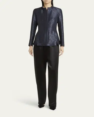 Giorgio Armani Sequin Jacquard Single-Breasted Evening Jacket | Thumbnail 2 Giorgio Armani Sequin Jacquard Single-Breasted Evening Jacket | Thumbnail 2