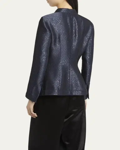 Giorgio Armani Sequin Jacquard Single-Breasted Evening Jacket | Thumbnail 3 Giorgio Armani Sequin Jacquard Single-Breasted Evening Jacket | Thumbnail 3