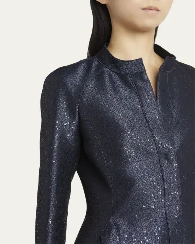 Giorgio Armani Sequin Jacquard Single-Breasted Evening Jacket | Thumbnail 5 Giorgio Armani Sequin Jacquard Single-Breasted Evening Jacket | Thumbnail 5