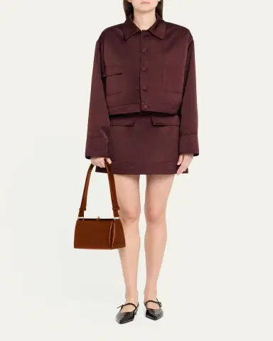 Plan C Small Folded Shoulder Bag in Vitello Leather | Thumbnail 4 Plan C Small Folded Shoulder Bag in Vitello Leather | Thumbnail 4