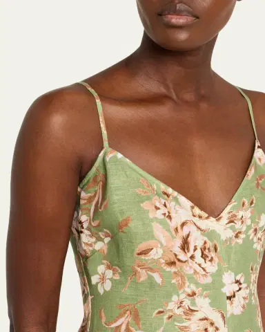 Cara Cara Mae Floral Linen Midi Dress | Thumbnail 5 Cara Cara Mae Floral Linen Midi Dress | Thumbnail 5