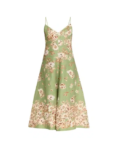 Cara Cara Mae Floral Linen Midi Dress | Thumbnail 1 Cara Cara Mae Floral Linen Midi Dress | Thumbnail 1