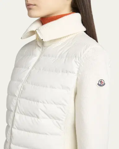 Moncler Padded Wool Zip-Up Cardigan | Thumbnail 5 Moncler Padded Wool Zip-Up Cardigan | Thumbnail 5