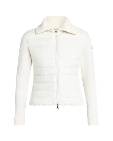 Moncler Padded Wool Zip-Up Cardigan | Thumbnail 1 Moncler Padded Wool Zip-Up Cardigan | Thumbnail 1