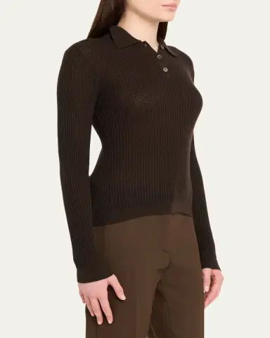 Guest in Residence Shrunken Long-Sleeve Cashmere Polo | Thumbnail 16 Guest in Residence Shrunken Long-Sleeve Cashmere Polo | Thumbnail 16