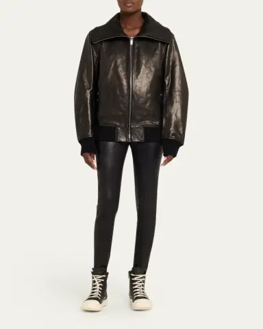 DRKSHDW RICK OWENS Oversized Leather Bomber Jacket | Thumbnail 2 DRKSHDW RICK OWENS Oversized Leather Bomber Jacket | Thumbnail 2