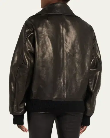 DRKSHDW RICK OWENS Oversized Leather Bomber Jacket | Thumbnail 3 DRKSHDW RICK OWENS Oversized Leather Bomber Jacket | Thumbnail 3