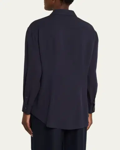 Giorgio Armani Silk Long-Sleeve Button-Down Shirt | Thumbnail 3 Giorgio Armani Silk Long-Sleeve Button-Down Shirt | Thumbnail 3