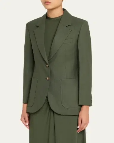Victoria Beckham Patch Pocket Single-Breasted Jacket | Thumbnail 4 Victoria Beckham Patch Pocket Single-Breasted Jacket | Thumbnail 4