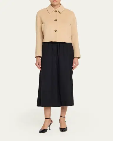 Marni Wool Felt Cropped Single-Breasted Jacket | Thumbnail 2 Marni Wool Felt Cropped Single-Breasted Jacket | Thumbnail 2