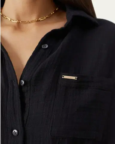 Melissa Odabash Sara Gauze Wrap Mini Shirtdress | Thumbnail 4 Melissa Odabash Sara Gauze Wrap Mini Shirtdress | Thumbnail 4