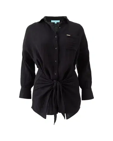 Melissa Odabash Sara Gauze Wrap Mini Shirtdress | Thumbnail 1 Melissa Odabash Sara Gauze Wrap Mini Shirtdress | Thumbnail 1