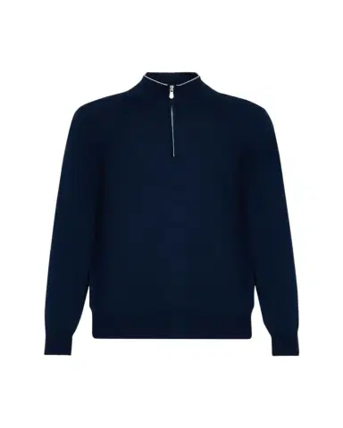 Brunello Cucinelli Men's Cotton Knit Quarter-Zip Sweater | Thumbnail 1 Brunello Cucinelli Men's Cotton Knit Quarter-Zip Sweater | Thumbnail 1