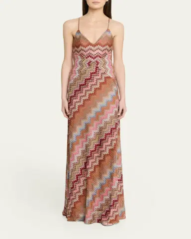 Missoni Multicolor Snake Chevron Sleeveless Gown | Thumbnail 2 Missoni Multicolor Snake Chevron Sleeveless Gown | Thumbnail 2