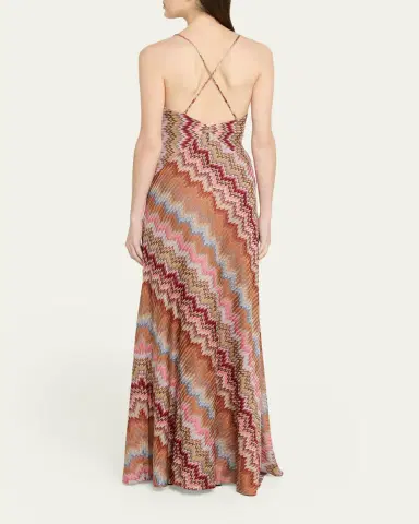 Missoni Multicolor Snake Chevron Sleeveless Gown | Thumbnail 3 Missoni Multicolor Snake Chevron Sleeveless Gown | Thumbnail 3