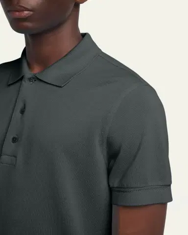 Tom Ford Men's Lyocell Pique Polo Shirt | Thumbnail 5 Tom Ford Men's Lyocell Pique Polo Shirt | Thumbnail 5