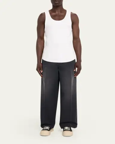 Marni Men's Faded Denim Wide-Leg Pants | Thumbnail 2 Marni Men's Faded Denim Wide-Leg Pants | Thumbnail 2