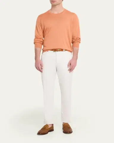 Brunello Cucinelli Men's Cashmere Knit Crewneck Sweater | Thumbnail 2 Brunello Cucinelli Men's Cashmere Knit Crewneck Sweater | Thumbnail 2