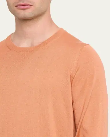 Brunello Cucinelli Men's Cashmere Knit Crewneck Sweater | Thumbnail 5 Brunello Cucinelli Men's Cashmere Knit Crewneck Sweater | Thumbnail 5