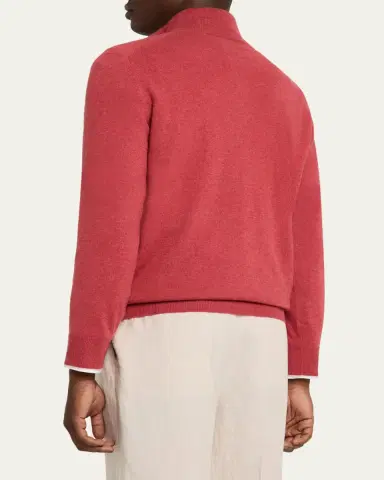 Brunello Cucinelli Men's Cashmere Turtleneck Sweater | Thumbnail 7 Brunello Cucinelli Men's Cashmere Turtleneck Sweater | Thumbnail 7