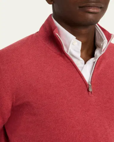 Brunello Cucinelli Men's Cashmere Turtleneck Sweater | Thumbnail 9 Brunello Cucinelli Men's Cashmere Turtleneck Sweater | Thumbnail 9