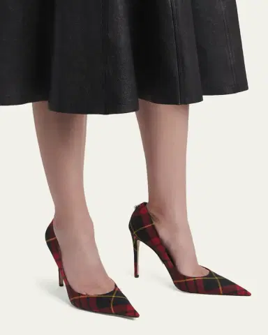 Alexander McQueen 105mm Tartan Plaid Pointed-Toe Pumps | Thumbnail 2 Alexander McQueen 105mm Tartan Plaid Pointed-Toe Pumps | Thumbnail 2