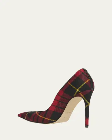 Alexander McQueen 105mm Tartan Plaid Pointed-Toe Pumps | Thumbnail 4 Alexander McQueen 105mm Tartan Plaid Pointed-Toe Pumps | Thumbnail 4