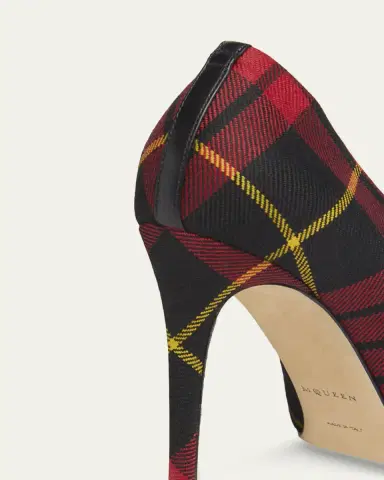 Alexander McQueen 105mm Tartan Plaid Pointed-Toe Pumps | Thumbnail 5 Alexander McQueen 105mm Tartan Plaid Pointed-Toe Pumps | Thumbnail 5