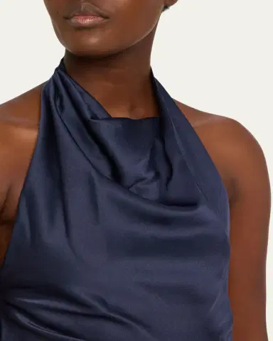 SIMKHAI Reannon Draped Satin Gown | Thumbnail 5 SIMKHAI Reannon Draped Satin Gown | Thumbnail 5