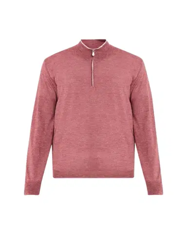 Brunello Cucinelli Men's Cashmere Knit Quarter-Zip Sweater | Thumbnail 1 Brunello Cucinelli Men's Cashmere Knit Quarter-Zip Sweater | Thumbnail 1