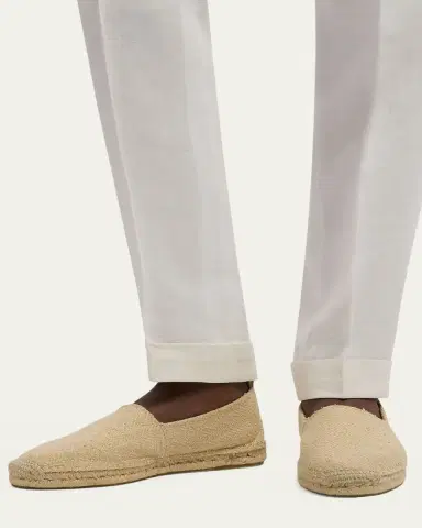 Ralph Lauren Purple Label Men's Bosworth Silk Herringbone Espadrilles | Thumbnail 2 Ralph Lauren Purple Label Men's Bosworth Silk Herringbone Espadrilles | Thumbnail 2