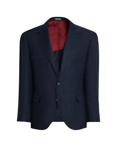 Brunello Cucinelli Men's Linen and Wool Single-Breasted Jacket | Thumbnail 1 Brunello Cucinelli Men's Linen and Wool Single-Breasted Jacket | Thumbnail 1