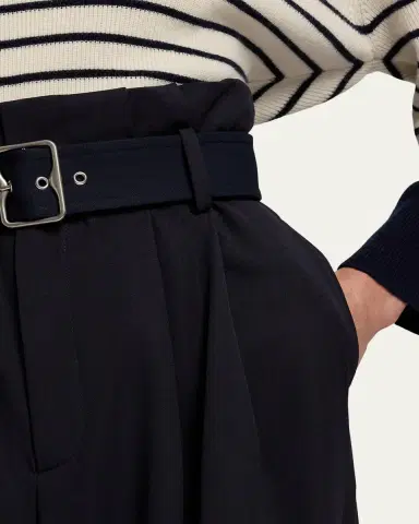 Ralph Lauren Collection Pleated Grain De Poudre Wide-Leg Belted Pants | Thumbnail 5 Ralph Lauren Collection Pleated Grain De Poudre Wide-Leg Belted Pants | Thumbnail 5