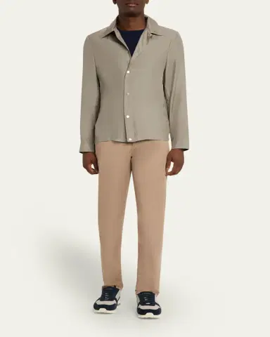 Brunello Cucinelli Men's Dyed Cotton Straight-Fit Five-Pocket Pants | Thumbnail 2 Brunello Cucinelli Men's Dyed Cotton Straight-Fit Five-Pocket Pants | Thumbnail 2