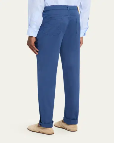 Brunello Cucinelli Men's Dyed Cotton Straight-Fit Five-Pocket Pants | Thumbnail 7 Brunello Cucinelli Men's Dyed Cotton Straight-Fit Five-Pocket Pants | Thumbnail 7