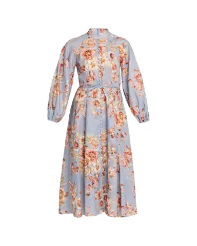 Zimmermann Awaken Billow Linen Midi-Dress | Thumbnail 1 Zimmermann Awaken Billow Linen Midi-Dress | Thumbnail 1