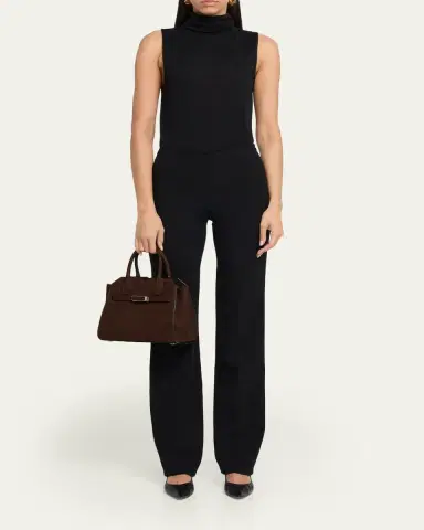Valextra Milano Mini Millepunte Nubuck Top-Handle Bag | Thumbnail 5 Valextra Milano Mini Millepunte Nubuck Top-Handle Bag | Thumbnail 5