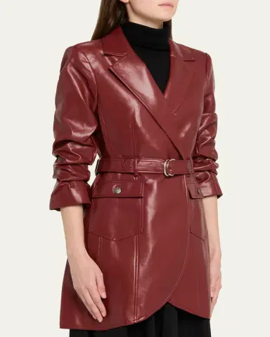 Cinq à Sept Holly Cropped Vegan Leather Jacket | Thumbnail 8 Cinq à Sept Holly Cropped Vegan Leather Jacket | Thumbnail 8