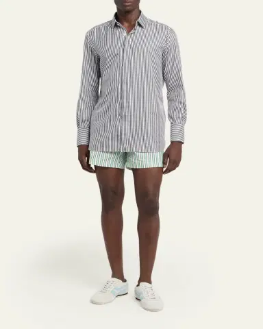 Tom Ford Men's Brook Suede Low-Top Sneakers | Thumbnail 3 Tom Ford Men's Brook Suede Low-Top Sneakers | Thumbnail 3