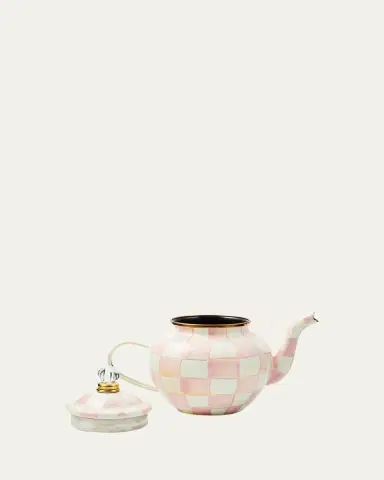 MacKenzie-Childs Rosy Check Enamel Teapot, 4 Cup | Thumbnail 2 MacKenzie-Childs Rosy Check Enamel Teapot, 4 Cup | Thumbnail 2