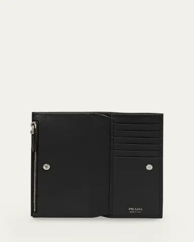 Prada Long Saffiano Wallet | Thumbnail 4 Prada Long Saffiano Wallet | Thumbnail 4