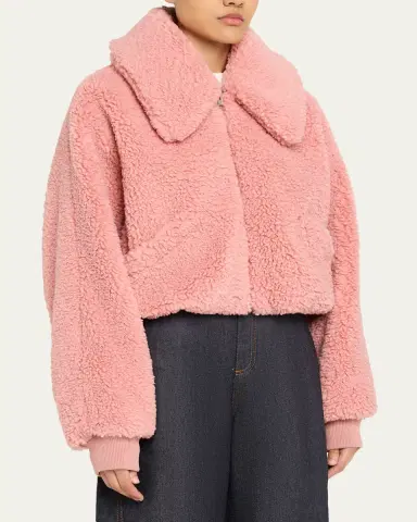 Givenchy Faux Fur Cropped Bomber Jacket | Thumbnail 4 Givenchy Faux Fur Cropped Bomber Jacket | Thumbnail 4