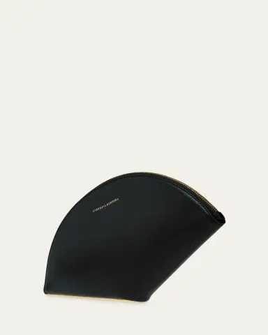 Carolina Herrera Consuelo Fan-Shaped Leather Clutch Bag | Thumbnail 2 Carolina Herrera Consuelo Fan-Shaped Leather Clutch Bag | Thumbnail 2