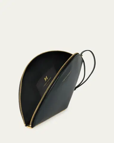 Carolina Herrera Consuelo Fan-Shaped Leather Clutch Bag | Thumbnail 3 Carolina Herrera Consuelo Fan-Shaped Leather Clutch Bag | Thumbnail 3