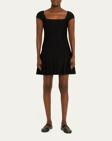 Givenchy Cap-Sleeve Pleated Mini Dress | Thumbnail 2 Givenchy Cap-Sleeve Pleated Mini Dress | Thumbnail 2