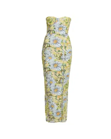 Bronx and Banco Veronica Strapless Floral Sequin Column Gown | Thumbnail 1 Bronx and Banco Veronica Strapless Floral Sequin Column Gown | Thumbnail 1