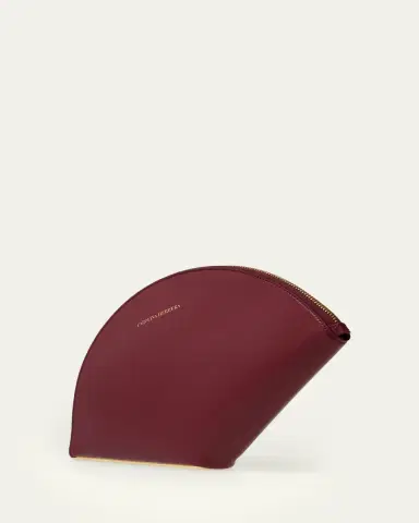 Carolina Herrera Consuelo Fan-Shaped Leather Clutch Bag | Thumbnail 2 Carolina Herrera Consuelo Fan-Shaped Leather Clutch Bag | Thumbnail 2